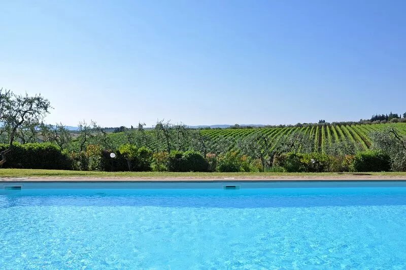 Cosy apartment with A/C, pool, WIFI, panoramic view and parking, close to