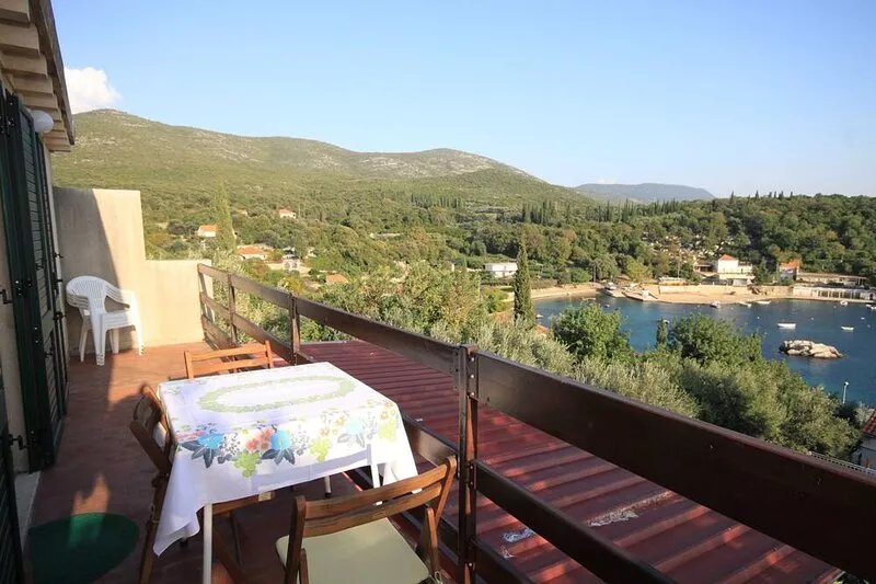 One bedroom apartment with balcony and sea view Molunat, Dubrovnik (A-8550-a)