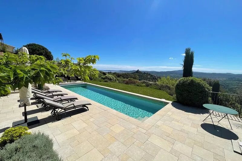 Dream villa-spectacular view of SaintTropez & sea-eated swimming pool-panoramic