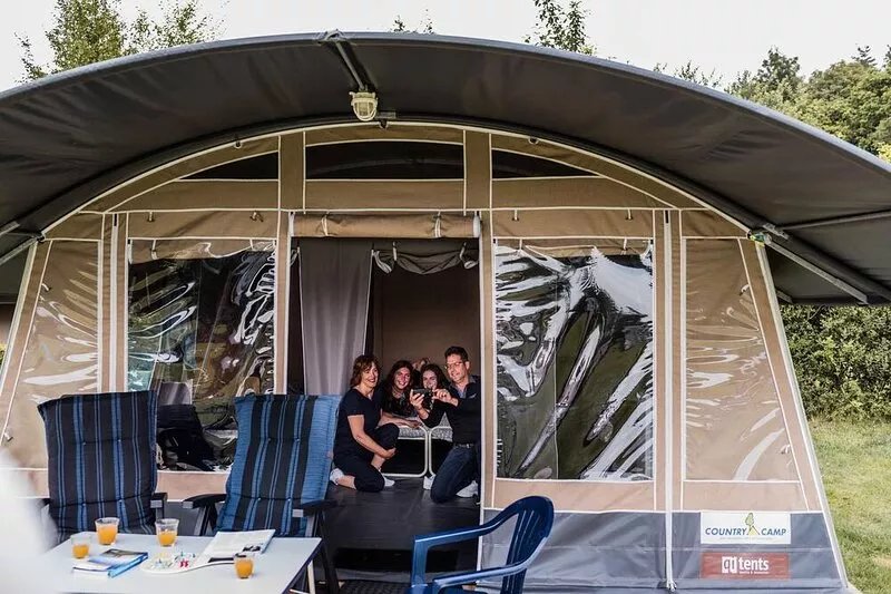 Nice tent lodge on a campsite in Echternacherbrück