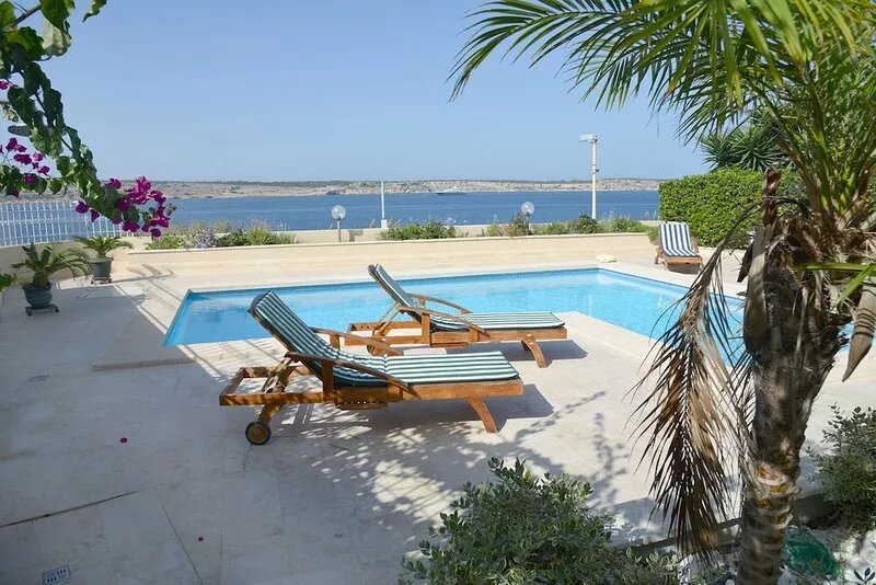 Private Seafront Villa with swimming pool and views.
