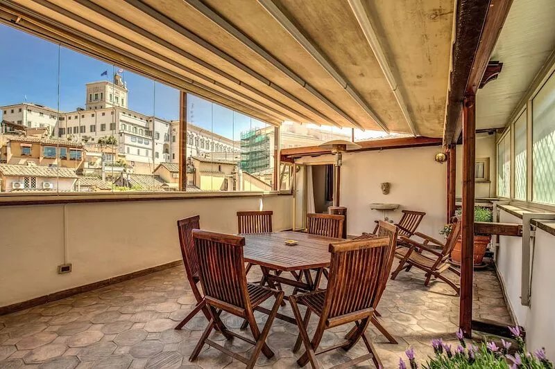 Amazing Attic with Terrace by Trevi Fountain 08296 IT058091C24CEN5VH3
