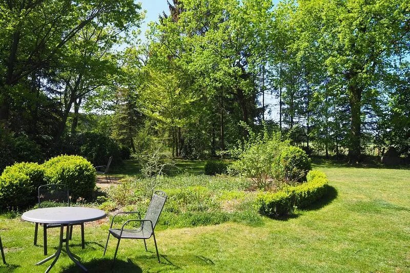 Separate bright cornflower vacation apartment on a former farm