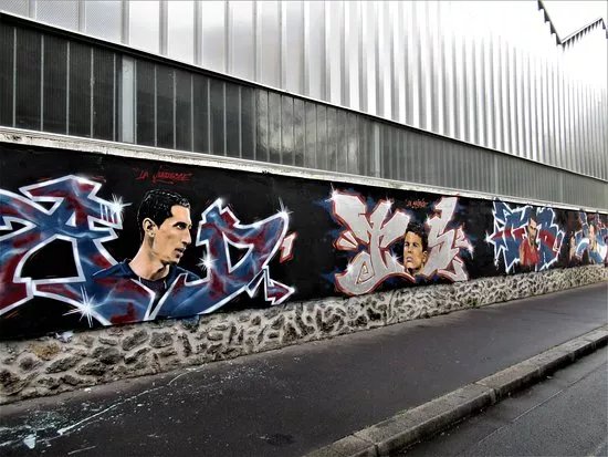 Fresque "En hommage aux joueurs du PSG"