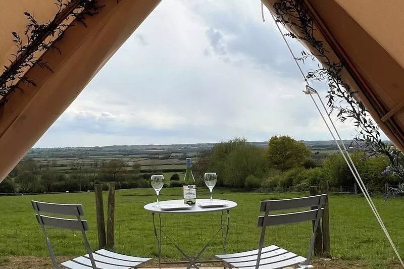 Luxury Bell Tents with beautiful views