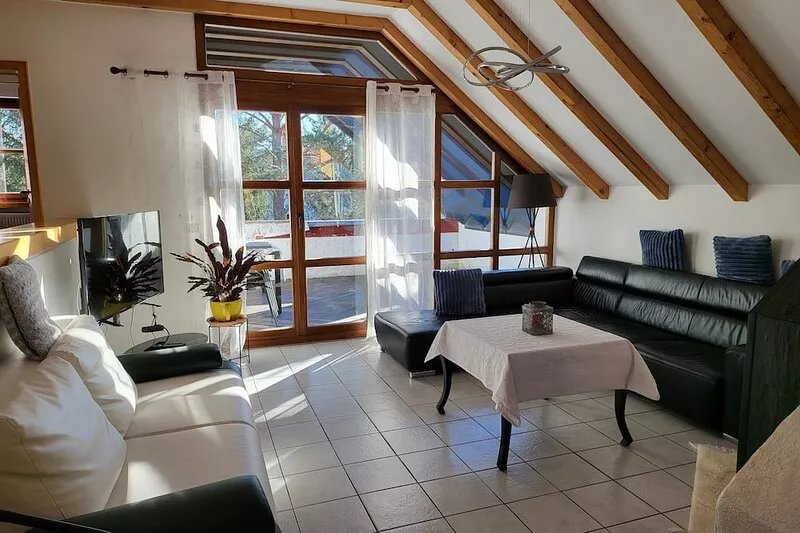 Sunny, comfortable apartment on the 1st floor . a view in a very quiet location
