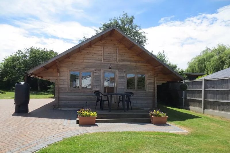 Idyllic Log Cabin in the garden of England