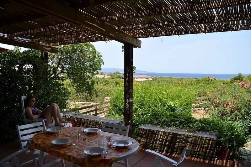 comfortable accommodation with the beach below the house