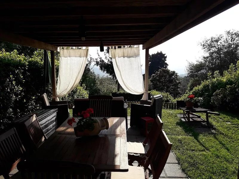 Large portion of ancient stone countryhouse on the hills north of Lucca