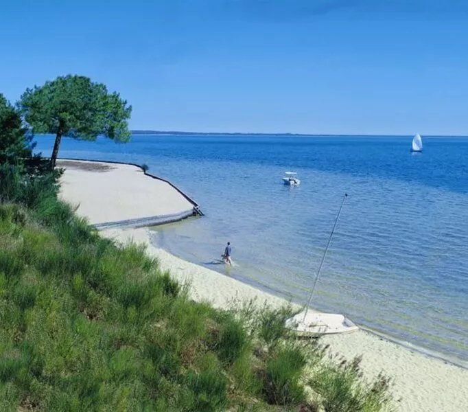 Cabin-style house on the Cazaux canal (15 min from Arcachon) with private