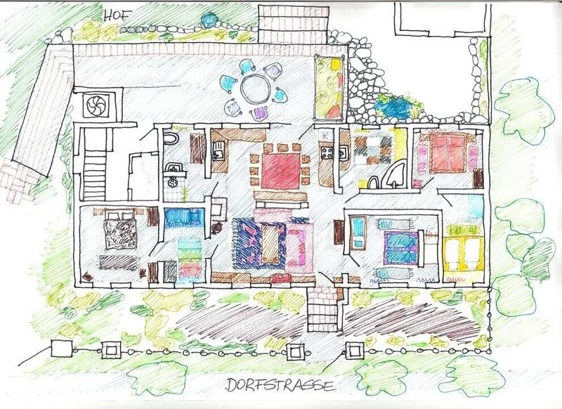 Holiday loft of a three-sided courtyard in the Prignitz - lovingly and