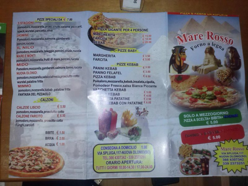 Pizzeria Mare Rosso Pizza E Kebab D'Asporto Di Abdelaziz Said