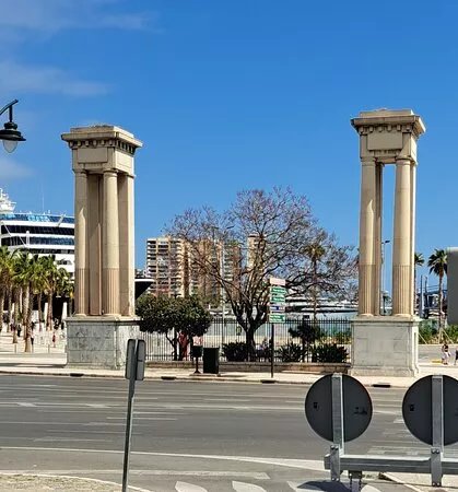 Pillars Of Malaga Port