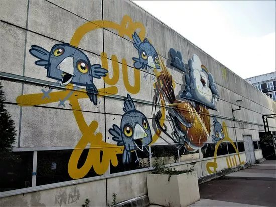 Fresque "Les oiseaux"