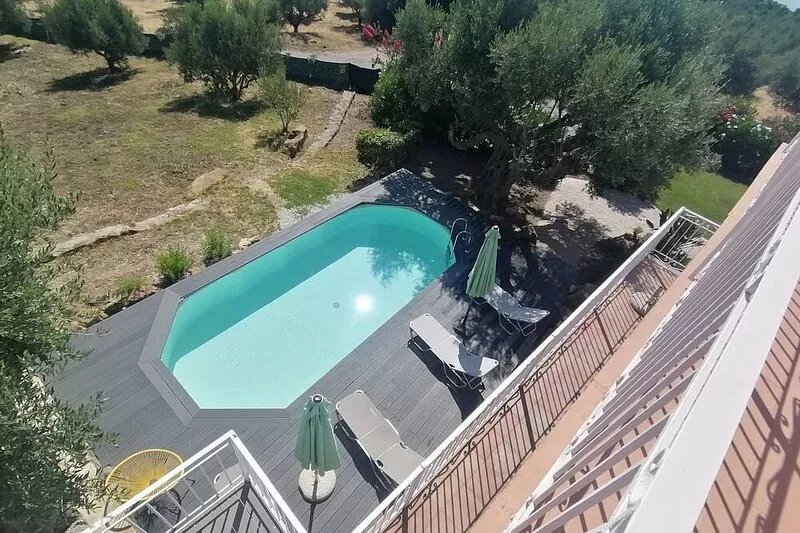 Villa with pool and panoramic sea view near Koroni