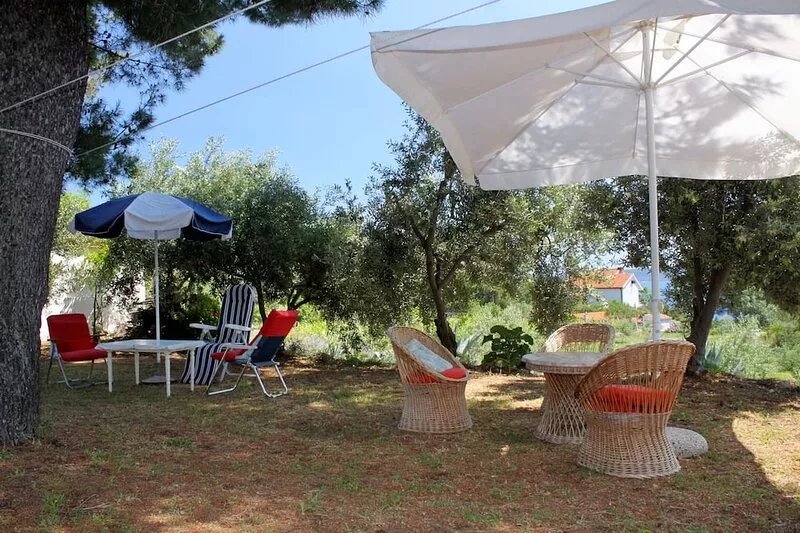 Two bedroom apartment with terrace and sea view Zavala, Hvar (A-594-b)