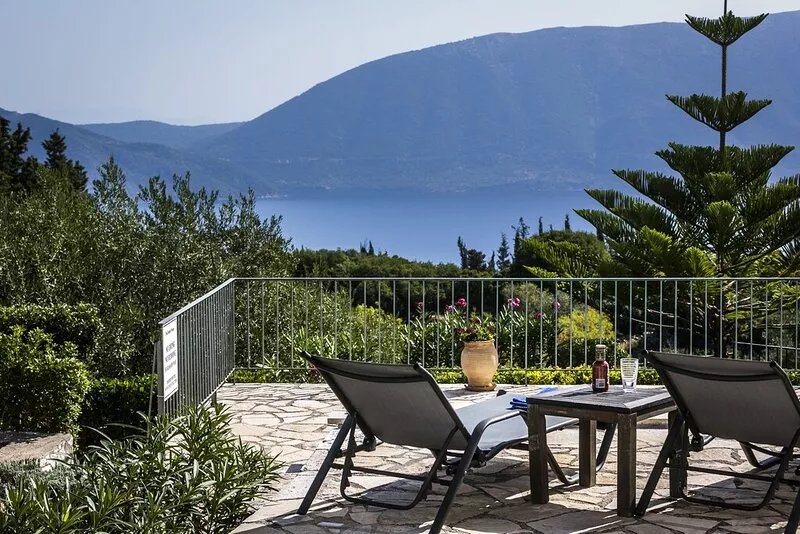 Villa Cypress luxury private 3 bed 3 bath air conditioned villa near Fiscardo