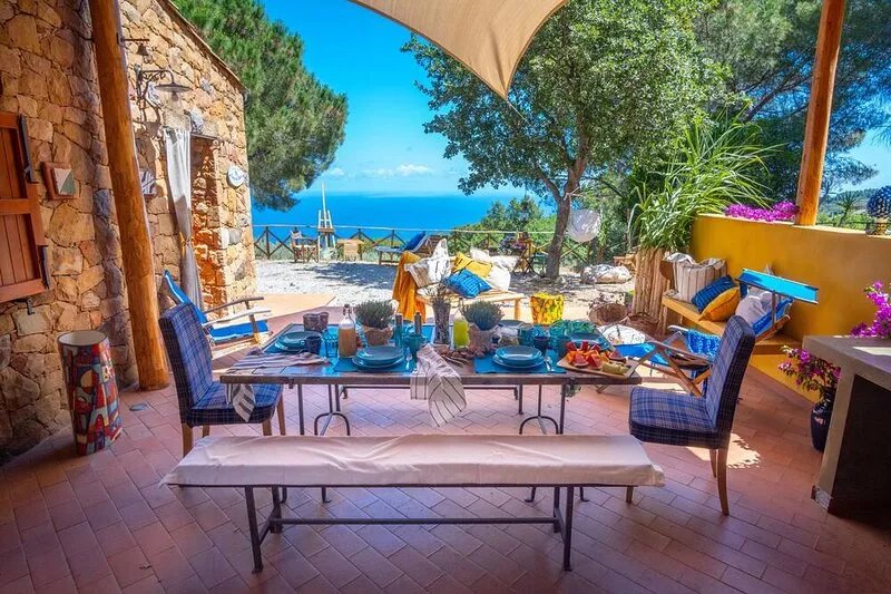 TERRE DI BEA COTTAGE BY THE SEA CEFALU' SICILY WITH PRIVATE POOL PANORAMIC VIEW