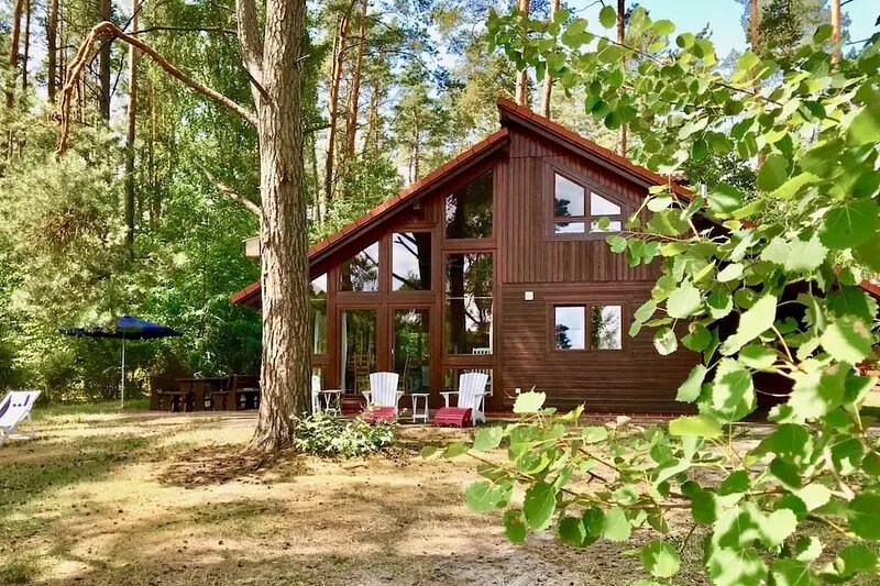 Your beautiful house on the lake with a fireplace, sauna and great lake view