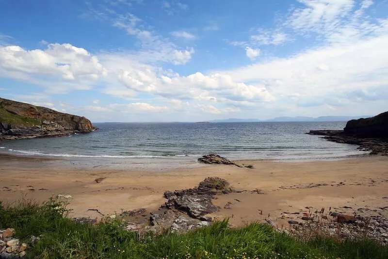 Teach Condy's Cottage nestled at the bottom of Sliabh Liag Cliffs, Co. Donegal