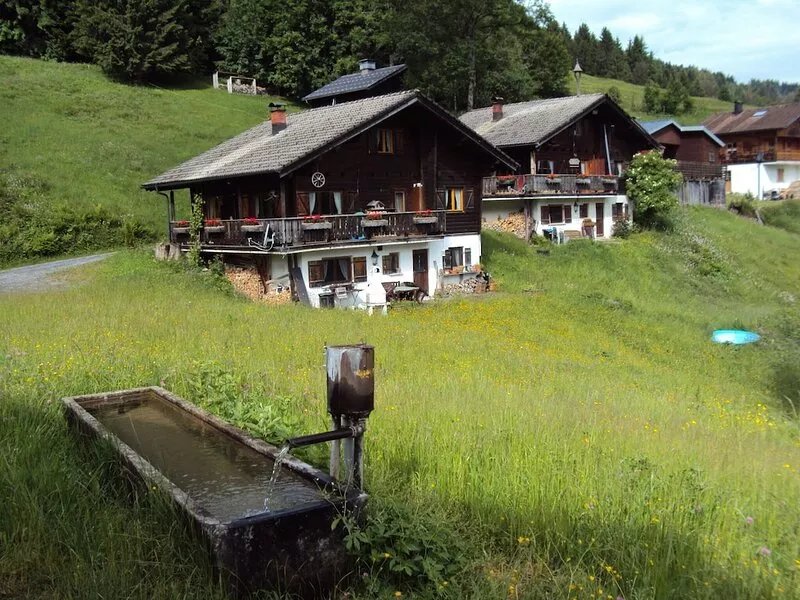 Amidst the ski and hiking area Bödele