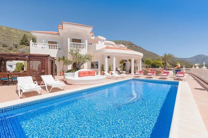 Luxury Villa Adeje Private Heated 10x4m Pool Cinema Disco Panoramic Sea Views