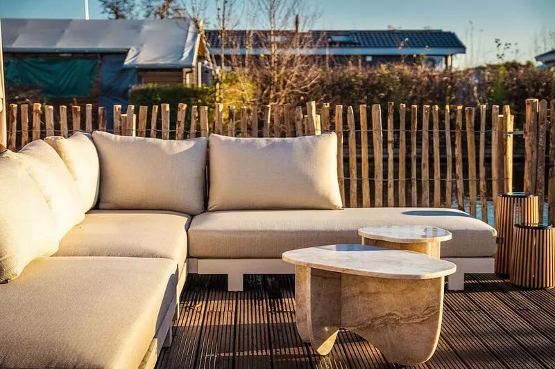 Waterfront luxury tiny home near Amsterdam with spacious private garden