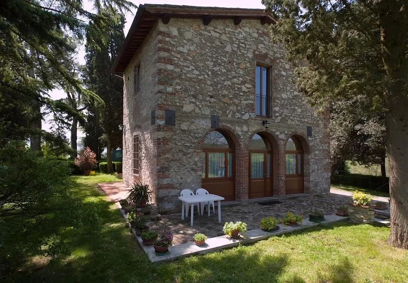 Typical Tuscan house exclusive garden in the countryside near Florence