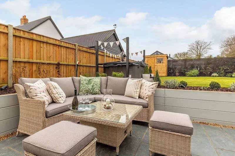 Luxurious and full of character with enclosed garden and private hot tub to