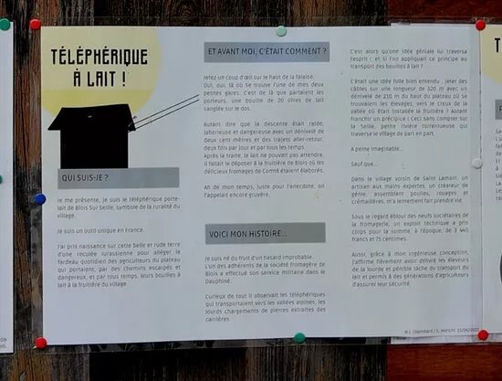 Le telepherique a lait a Blois sur Seille