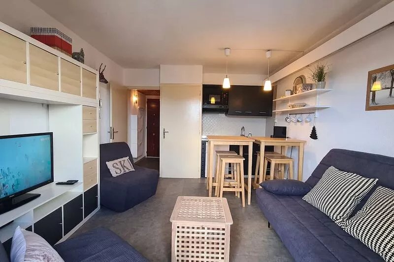 Studio 4 pers 22m², lake view, Close to slopes and shops, classified 2*.