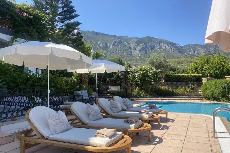 Bellapais Villa with private pool and Sea Views with interior designed finish