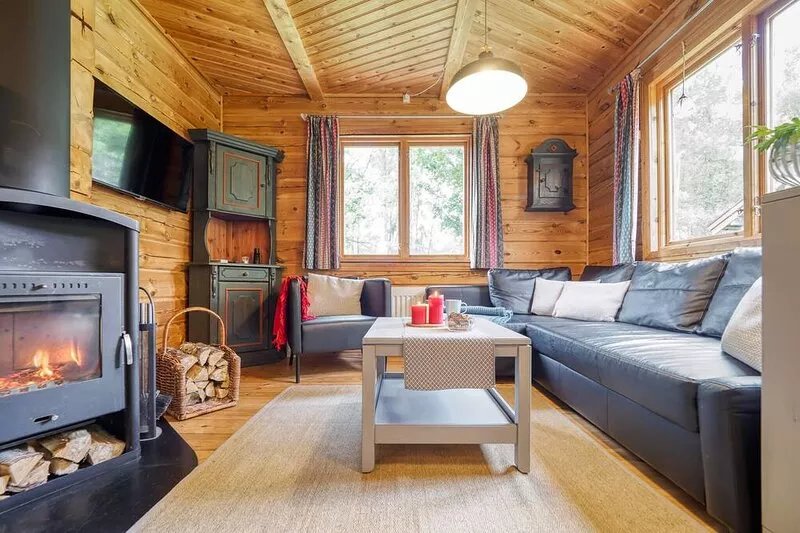 Top!hyggestuga PIO Seenähe +strand, Kamin, Sauna, Wlan, Fahrräder, Angelkarte uv
