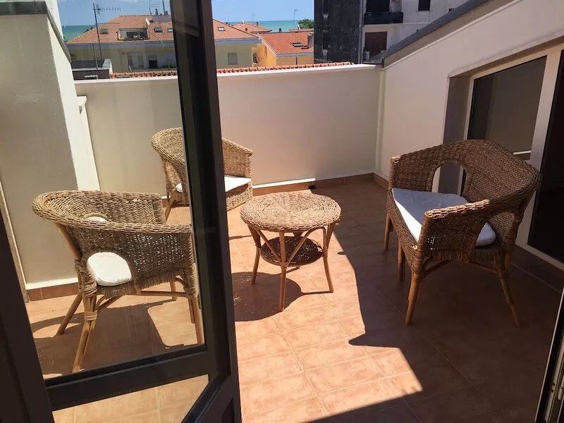 Modern penthouse with a large terrace with sea view located 150 meters from the