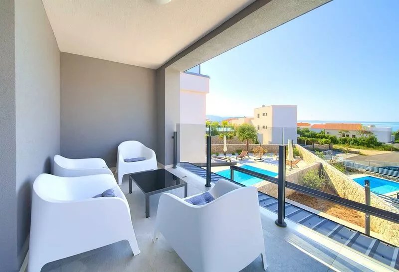 Apartment JOY with sea view and hot tub