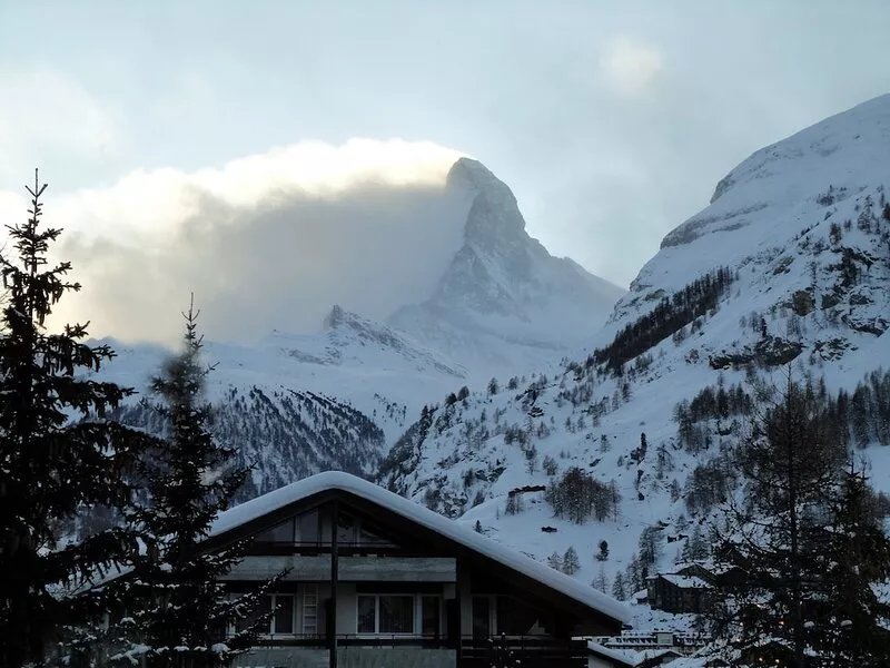 Zermatt centre - High standing all mod cons rental - View of the Cervin