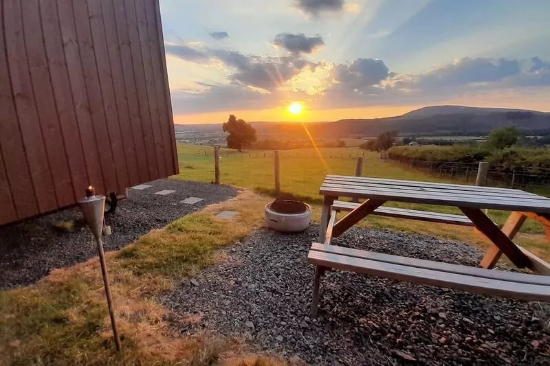 Fell Foot Shepherds hut on traditional Lakeland farm