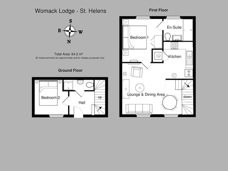 Modern, detached 2 bedroom property. Free parking.