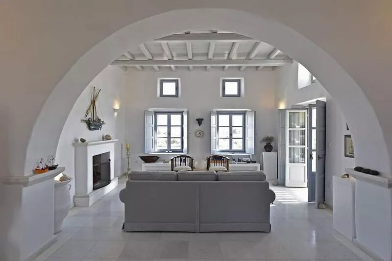 Villa Asteras in Paros, privacy, private land, open view, stone built