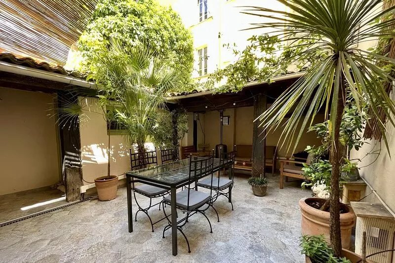 Large apartment with patio 7 minutes walk from the Palais des Congrès