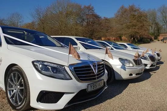 Simons white wedding cars