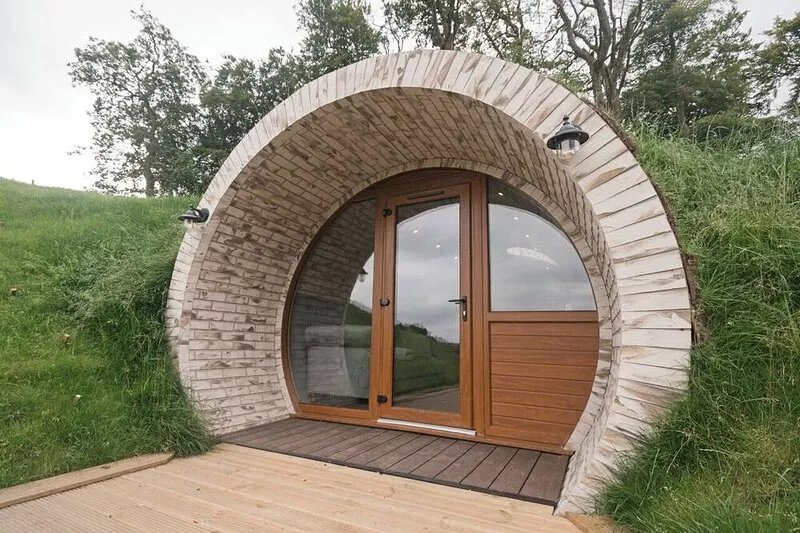 lily's Pad  cabin, built into the side of a hill in the beautiful countryside