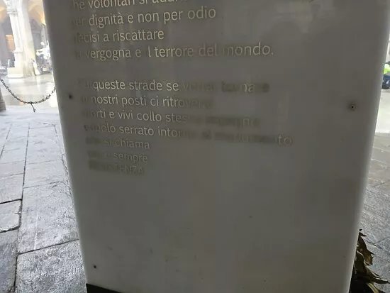 Lapide Commemorativa  “Milano per la Resistenza”