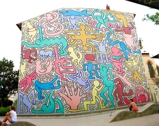 Murale Tuttomondo di Keith Haring