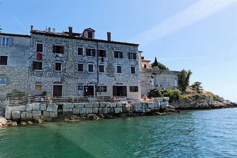 Beautiful sea location on the edge of the old town Rovinj