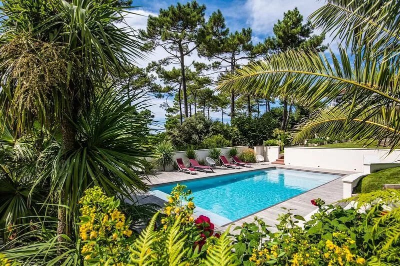 Architect's villa in Pyla Sur Mer panoramic view of Dune / Ocean / Basin