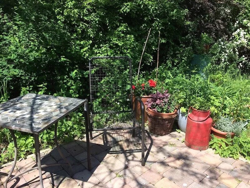Stylish apartment with a sauna in the garden, in a quiet position, in the Ucker