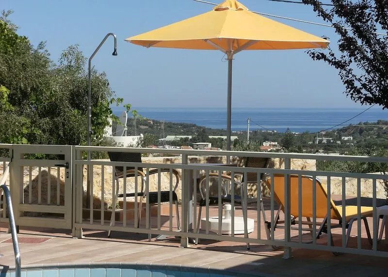 Villa Stefanos offers stunning sea view,  private pool, near beach & Rethymno