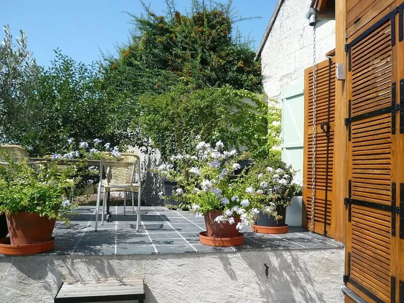Detached house facing south with pool and panoramic views of the Cher