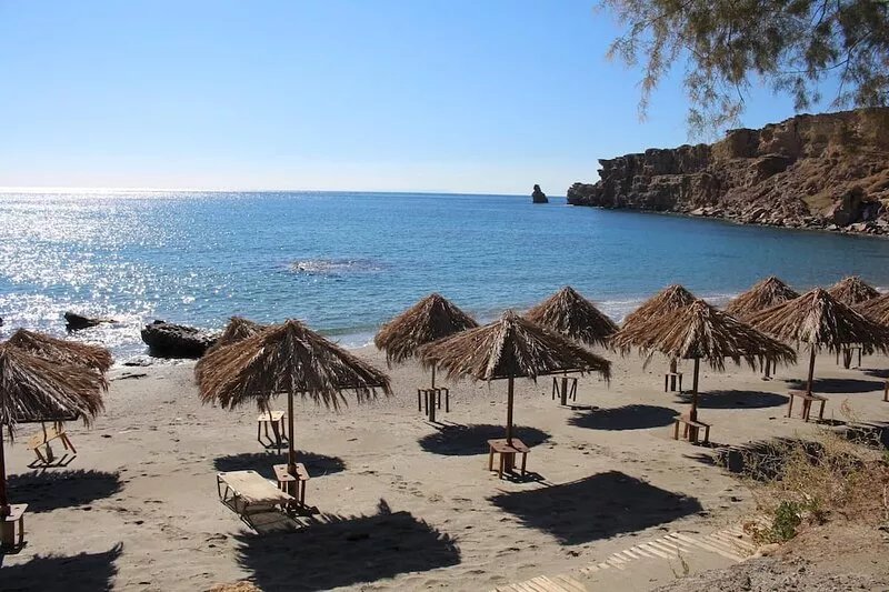 Vast view of landscape and sea, pool, 4 pers. | holiday home Triopetra, Crete